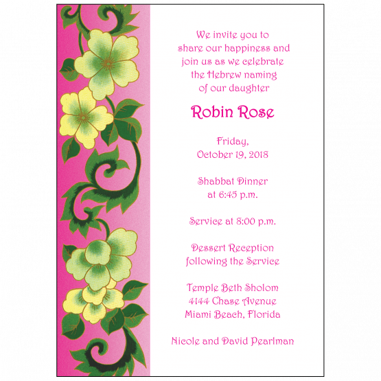 Jewish Baby Naming Invitation Jewish Baby Naming Invitation