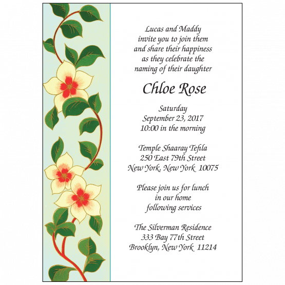 Jewish Baby Naming Invitation Jewish Baby Naming Invitation