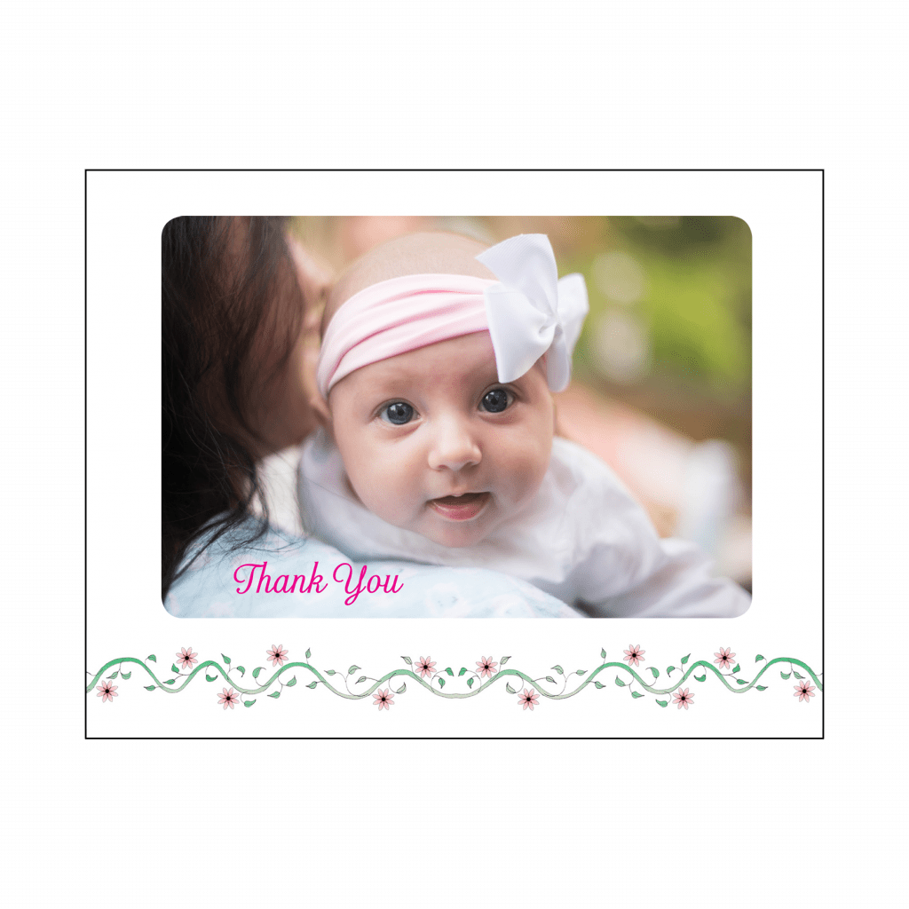 Thank You Card with Baby Photo