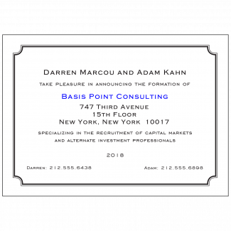 New Business Announcement New Business Announcement