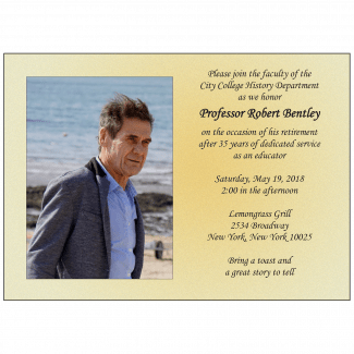 Retirement Party Invitation with Photo Retirement Party Invitation with Photo