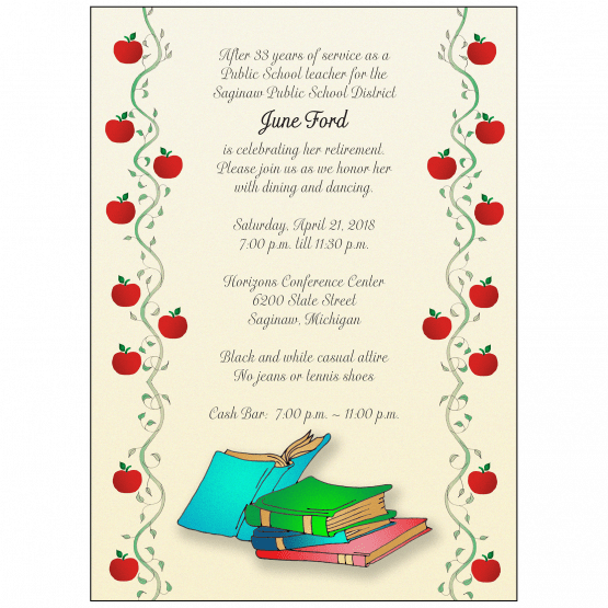 Retirement Party Invitation for Teachers Retirement Party Invitation for Teachers