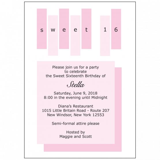 Sweet 16 Invitation Sweet 16 Invitation
