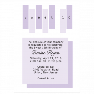Sweet 16 Invitation Sweet 16 Invitation