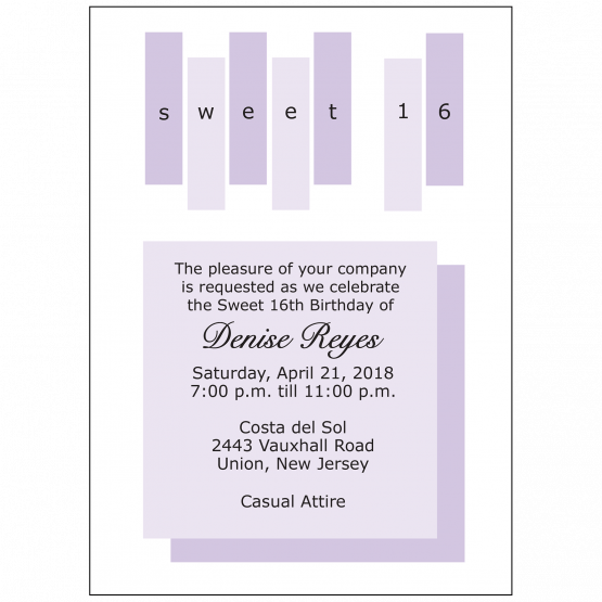 Sweet 16 Invitation Sweet 16 Invitation