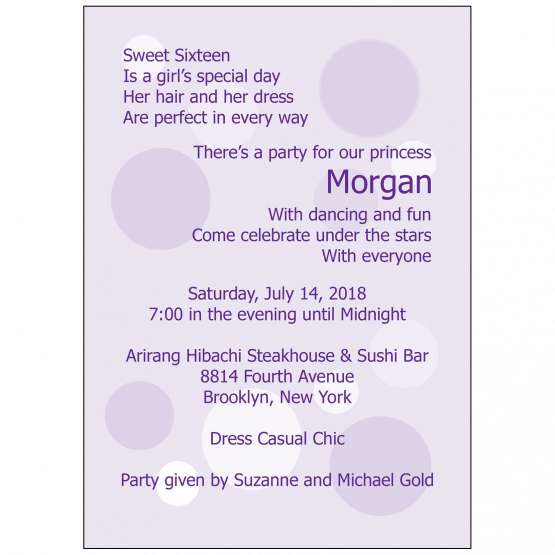 Sweet 16 Invitation Sweet 16 Invitation