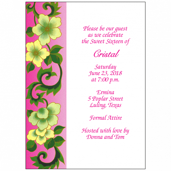 Sweet 16 Invitation Sweet 16 Invitation