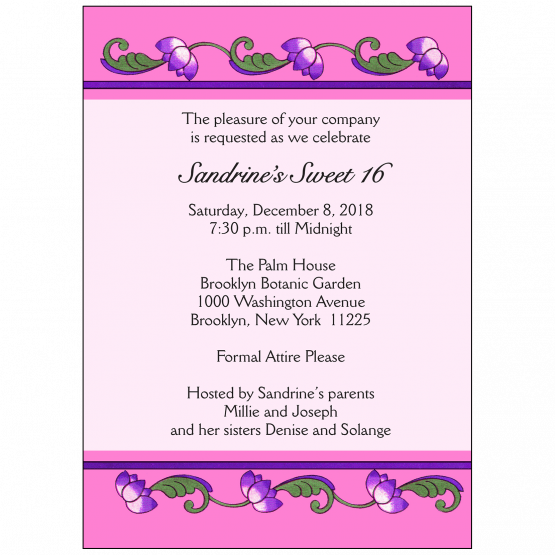 Sweet 16 Invitation