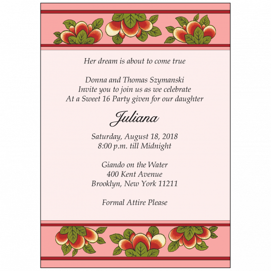 Sweet 16 Invitation Sweet 16 Invitation