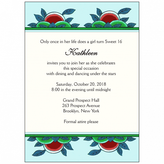 Sweet 16 Invitation