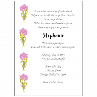 Sweet 16 Invitation Sweet 16 Invitation