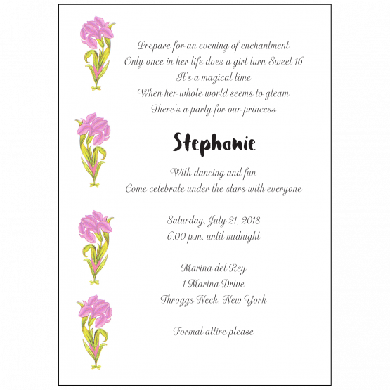 Sweet 16 Invitation Sweet 16 Invitation