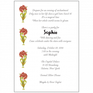 Sweet 16 Invitation Sweet 16 Invitation