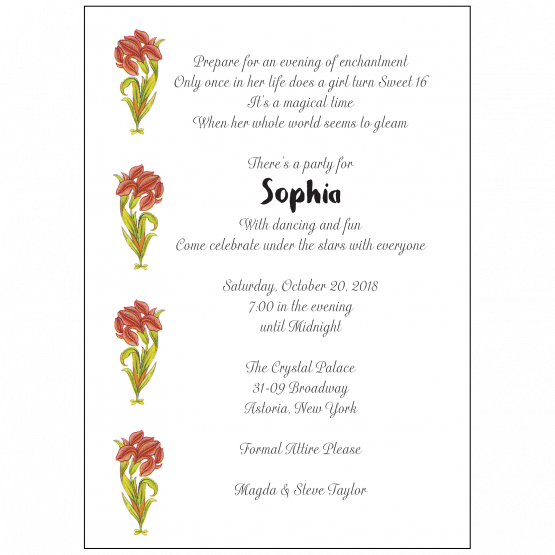 Sweet 16 Invitation Sweet 16 Invitation