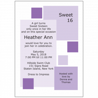 Sweet 16 Invitation Sweet 16 Invitation