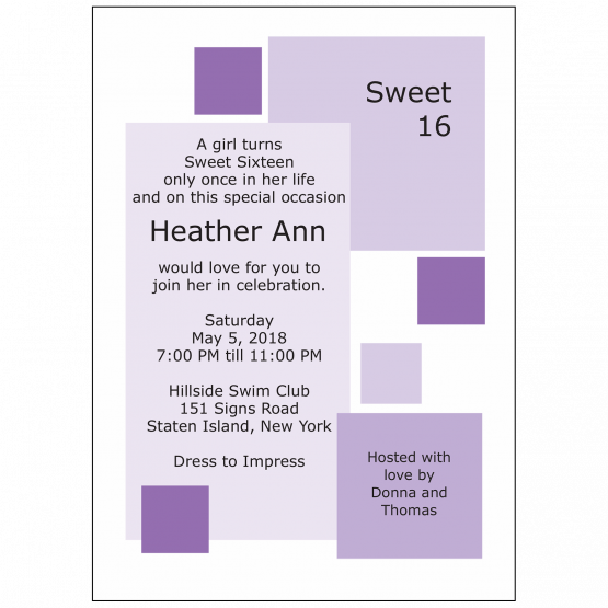 Sweet 16 Invitation Sweet 16 Invitation