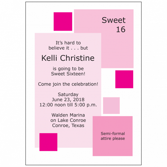 Sweet 16 Invitation Sweet 16 Invitation