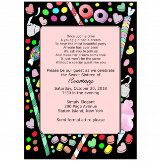 Sweet 16 Invitation Sweet 16 Invitation