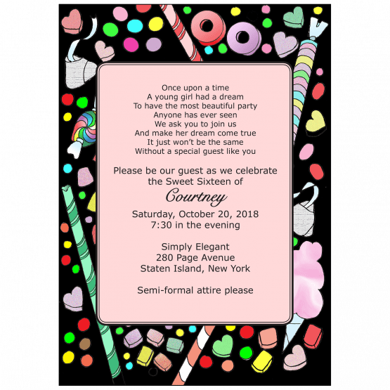 Sweet 16 Invitation Sweet 16 Invitation