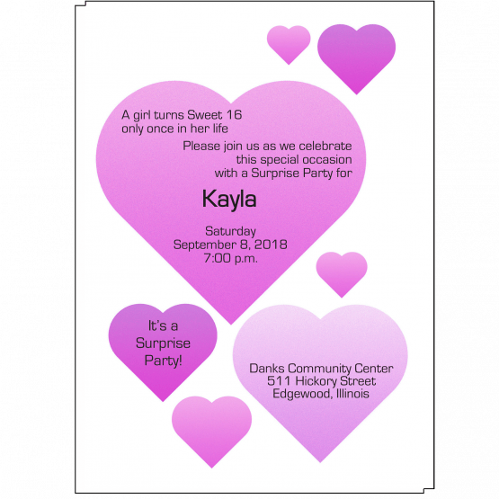 Sweet 16 Invitation