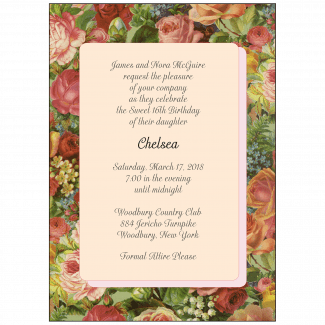Sweet 16 Invitation Sweet 16 Invitation