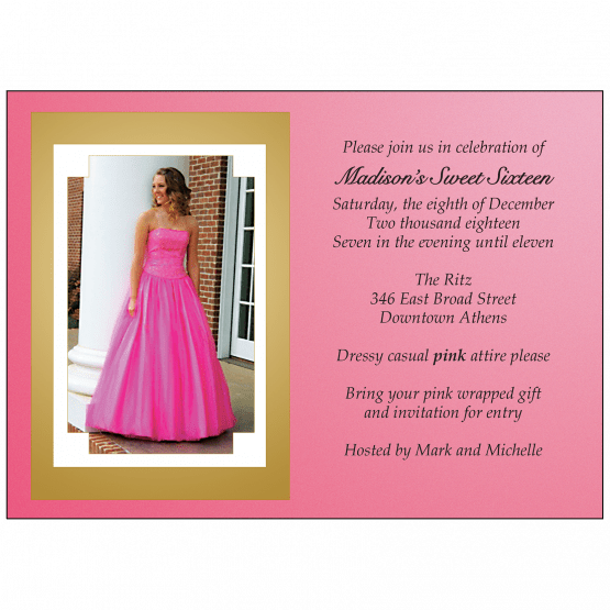 Sweet 16 Invitation with Photo Sweet 16 Invitation with Photo