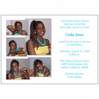 Sweet 16 Invitation with Photos Sweet 16 Invitation with Photos