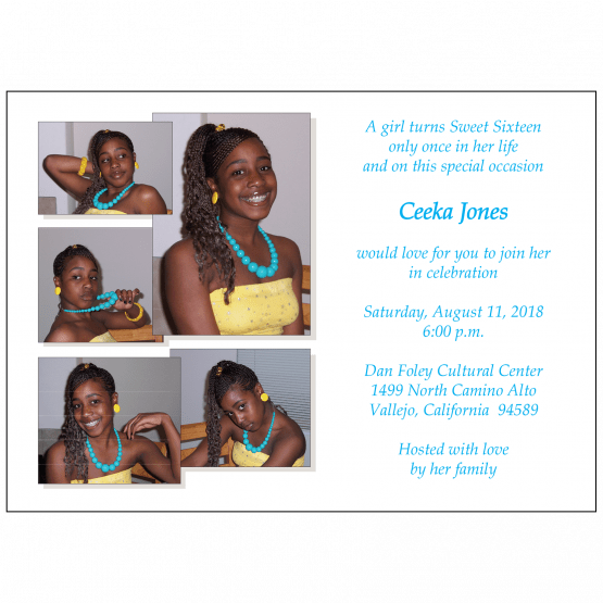 Sweet 16 Invitation with Photos Sweet 16 Invitation with Photos
