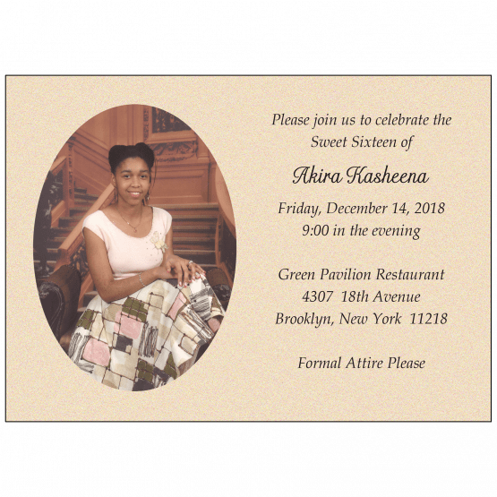 Sweet 16 Invitation with Photo Sweet 16 Invitation with Photo