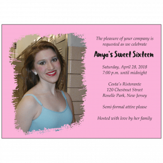 Sweet 16 Invitation with Photo Sweet 16 Invitation with Photo