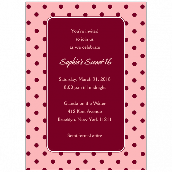 Sweet 16 Invitation