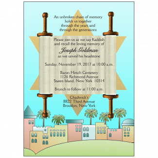 Jewish Unveiling Ceremony Invitation Jewish Unveiling Ceremony Invitation