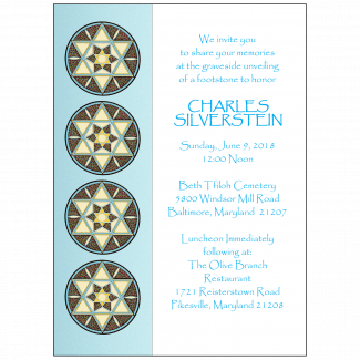 Jewish Unveiling Ceremony Invitation Jewish Unveiling Ceremony Invitation