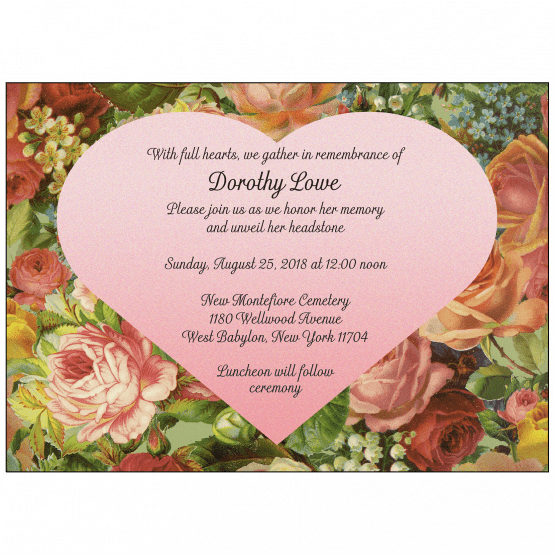 Jewish Unveiling Ceremony Invitation Jewish Unveiling Ceremony Invitation