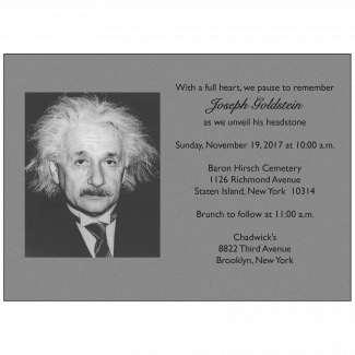 Jewish Unveiling Ceremony Invitation with Photo Jewish Unveiling Ceremony Invitation with Photo
