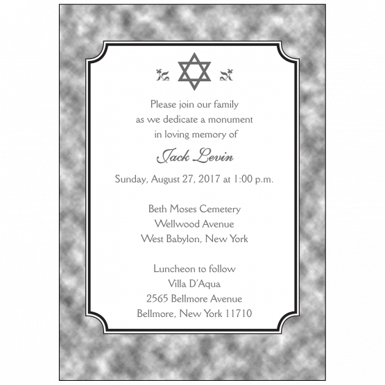 Unveiling Ceremony Invitation