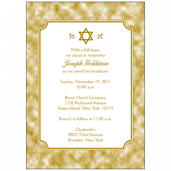 Unveiling Ceremony Invitation