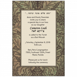 Bar/Bat Mitzvah Invitation Bar/Bat Mitzvah Invitation