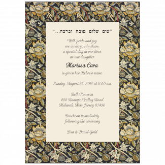 Jewish Baby Naming Invitation Jewish Baby Naming Invitation
