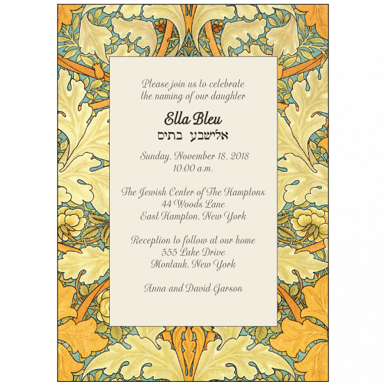 Jewish Baby Naming Invitation Jewish Baby Naming Invitation