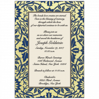 Jewish Unveiling Ceremony Invitation Jewish Unveiling Ceremony Invitation