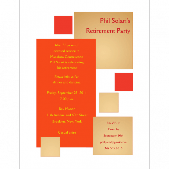 Retirement Party Invitation