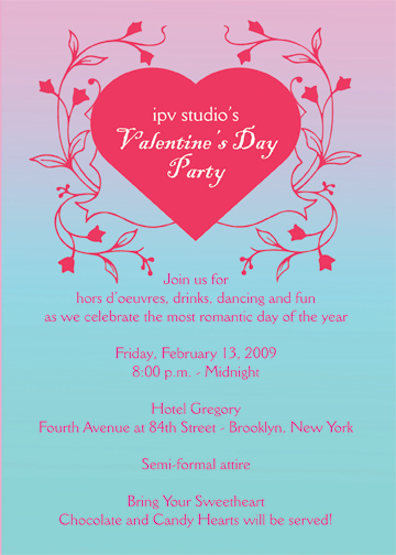 Valentine's Day Party Invitation ⋆ IPV Studio