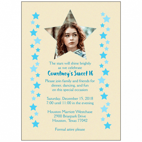 Sweet 16 Invitation with Photo Sweet 16 Invitation with Photo