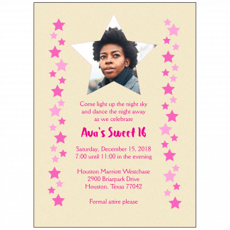 Sweet 16 Invitation with Photo Sweet 16 Invitation with Photo