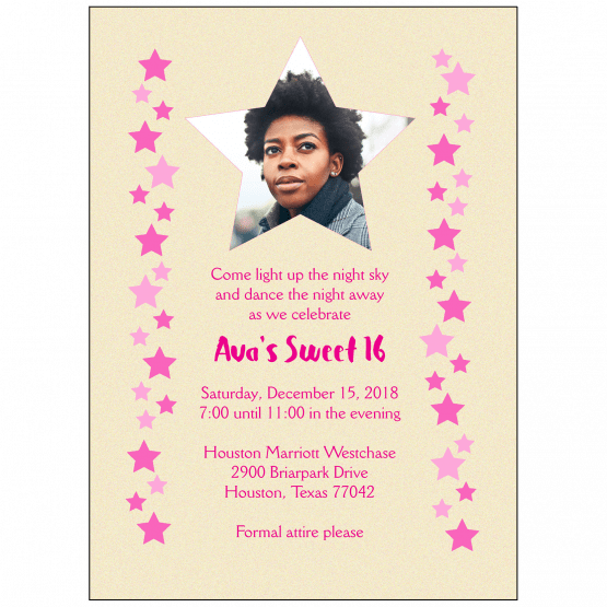 Sweet 16 Invitation with Photo