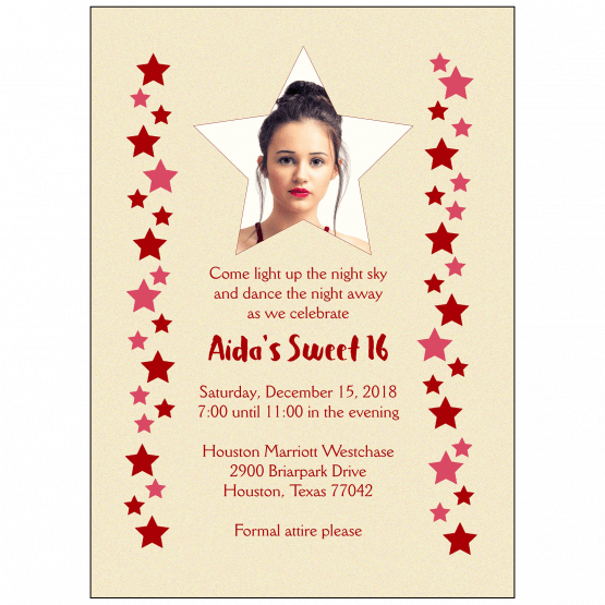Sweet 16 Invitation with Photo