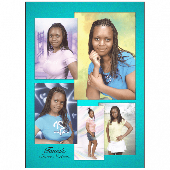 Cover of Sweet 16 Invitation with Multiple Photos