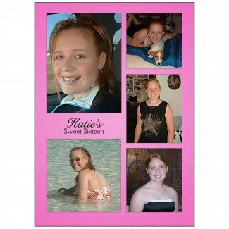 Cover of Sweet 16 Invitation with Multiple Photos Cover of Sweet 16 Invitation with Multiple Photos