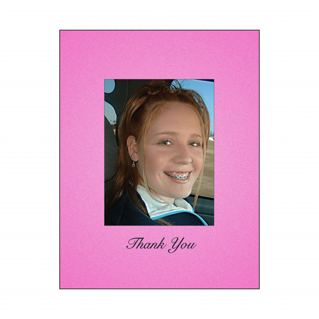 Cover of Sweet 16 Thank You Card with Photo